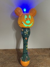 Disney Parks Mickey Pumpkin Jack  o-Lantern Halloween Light  Up Bubble Wand   Used