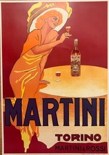 DUDOVICH MARCELLO  MARTINI ROSSO POSTER VINTAGE 70x100 OFFER
