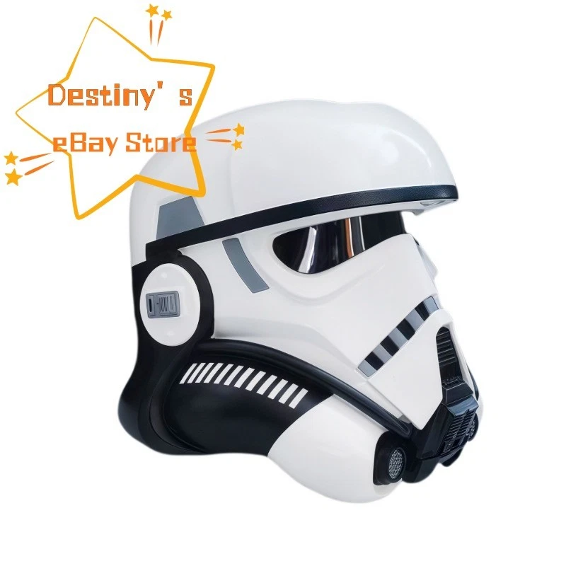 Star Wars White Glossy Resin Full Face Helmet Protect Hat Cosplay Prop Halloween - Image 2 of 4