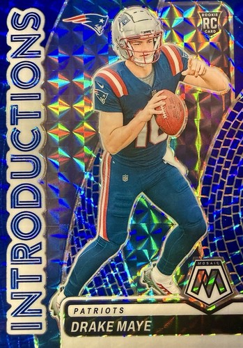 Drake Maye [Blue] #1 2024 Panini Mosaic Introductions card