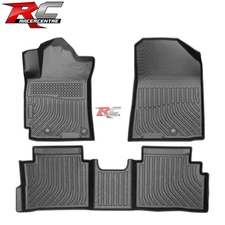 Fits 19-24 Kia Forte Anti-Slip 3D Molded All Weather Floor Mats TPE Carpet 3PCS