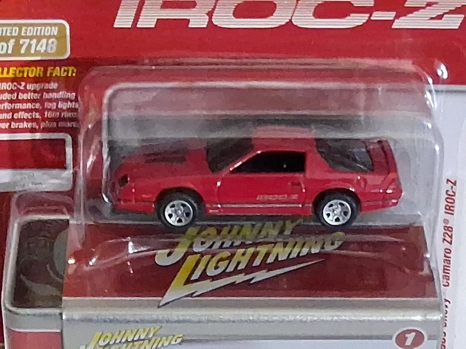 Chevy Camaro Z28 IROC-Z 1989 Johnny Lightning lata roja🔥🔥 B23 Foto 4 de 4