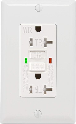 ANKO GFCI Outlet 20 Amp, UL Listed, LED Indicator, 1 Pack, White 