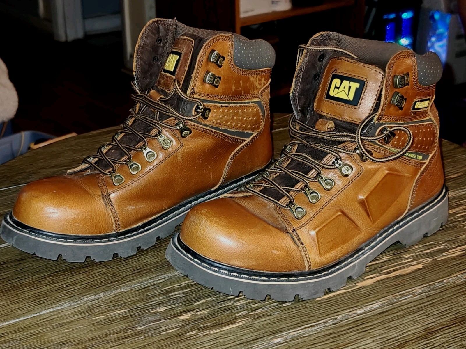 's Classic Honey Colorado Work Boots Brown Size 9 Wide Excel