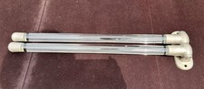 Antique Art Deco Glass  Nickel  Double Swing Arm Bathroom Towel Bar 1920's
