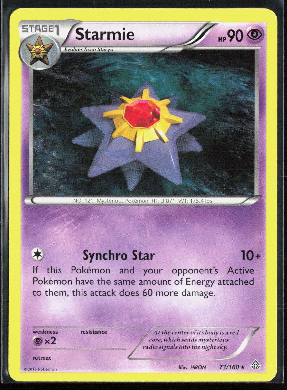 Starmie 73/160 - Pokemon Primal Clash - Rare - NM
