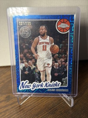 Topps 2025-26  Blue Refractor Jalen Brunson #TC-JBR /150 Knicks 21/150