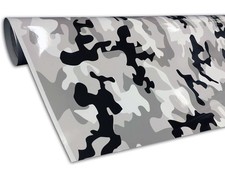 12 X 60 Snow Camo Camouflage Vinyl Film Wrap Decal Air Bubble Free 1ft X 5ft