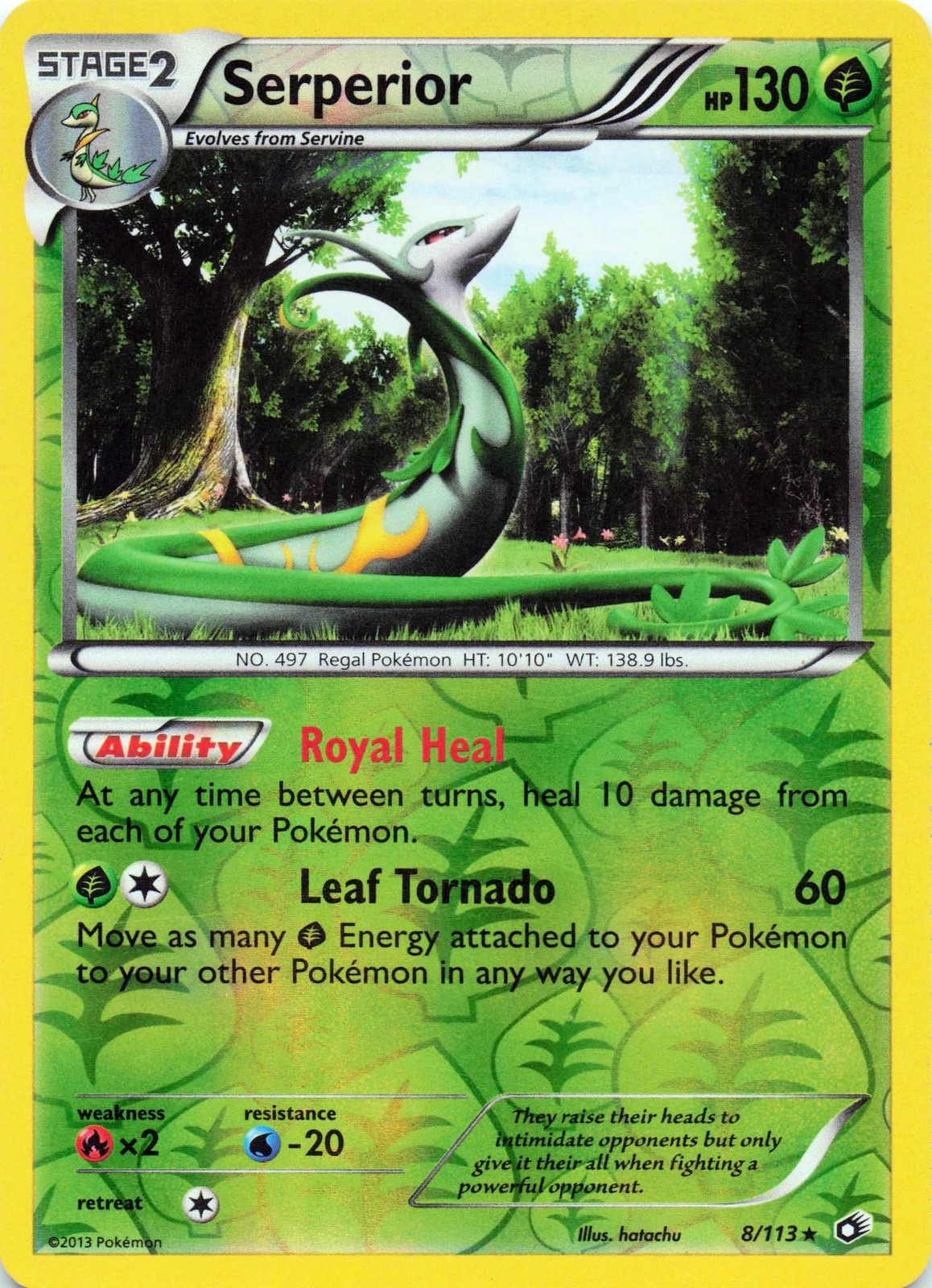 Serperior 8/113 - REVERSE HOLO - Legendary Treasures - LP