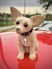 Vintage 1998 Yo Quiero Taco Bell Chihuahua  Dog Collectible Bobblehead Flocked