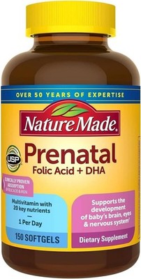 Nature Made Prenatal Dha 150 Count Softgels Multivitamin For Pregnancy