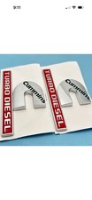 2pc Cummins Turbo Diesel Badge For Ram 2500 Fender Emblem Chrome Red 2pc Cummins Turbo Diesel Badge For Ram 2500 Fender Emblem Chrome Red