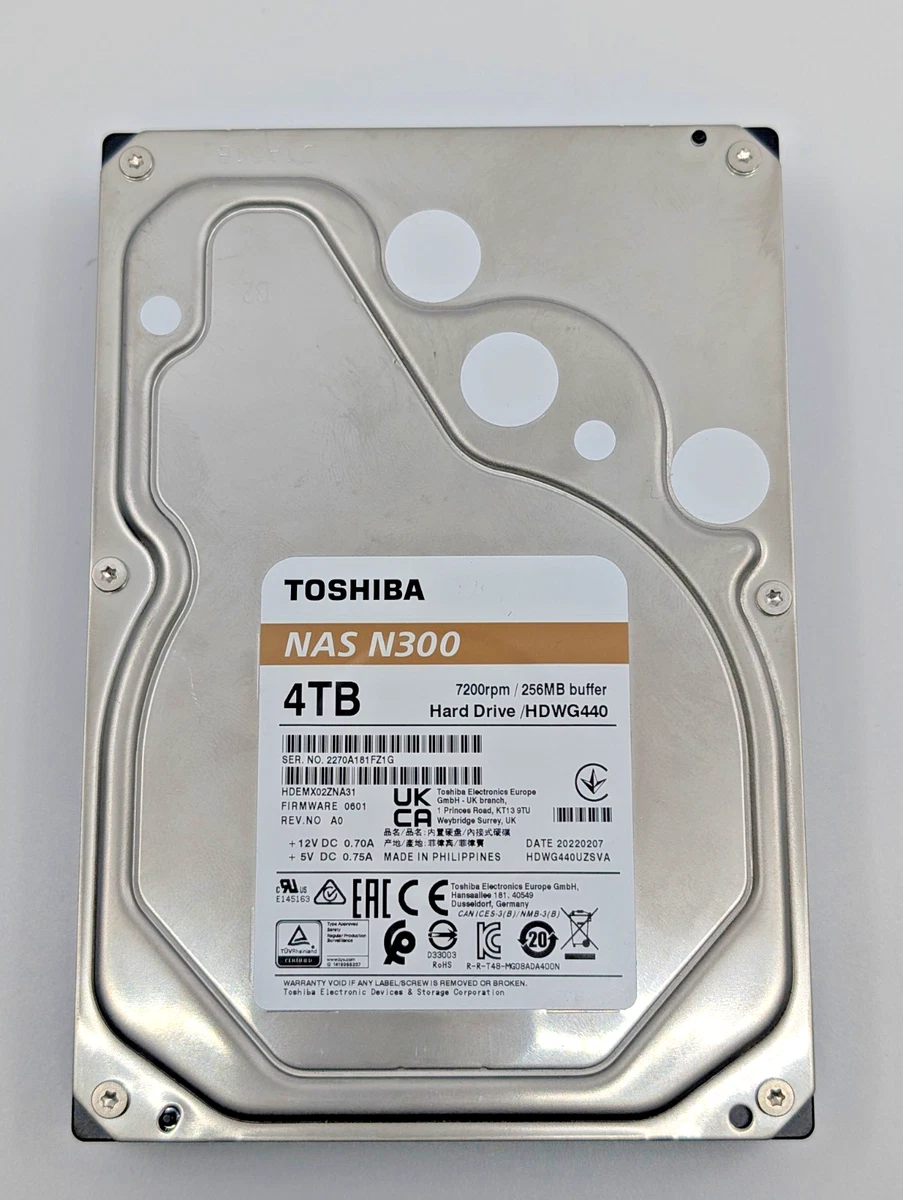 Toshiba 3.5 in Form Factor Internal Hard Disk Drives 4 TB Storage