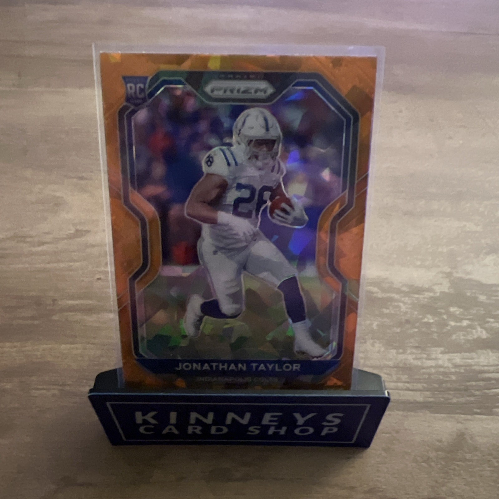 2020 Panini Prizm Orange Cracked Ice Jonathan Taylor Rookie #332 Colts