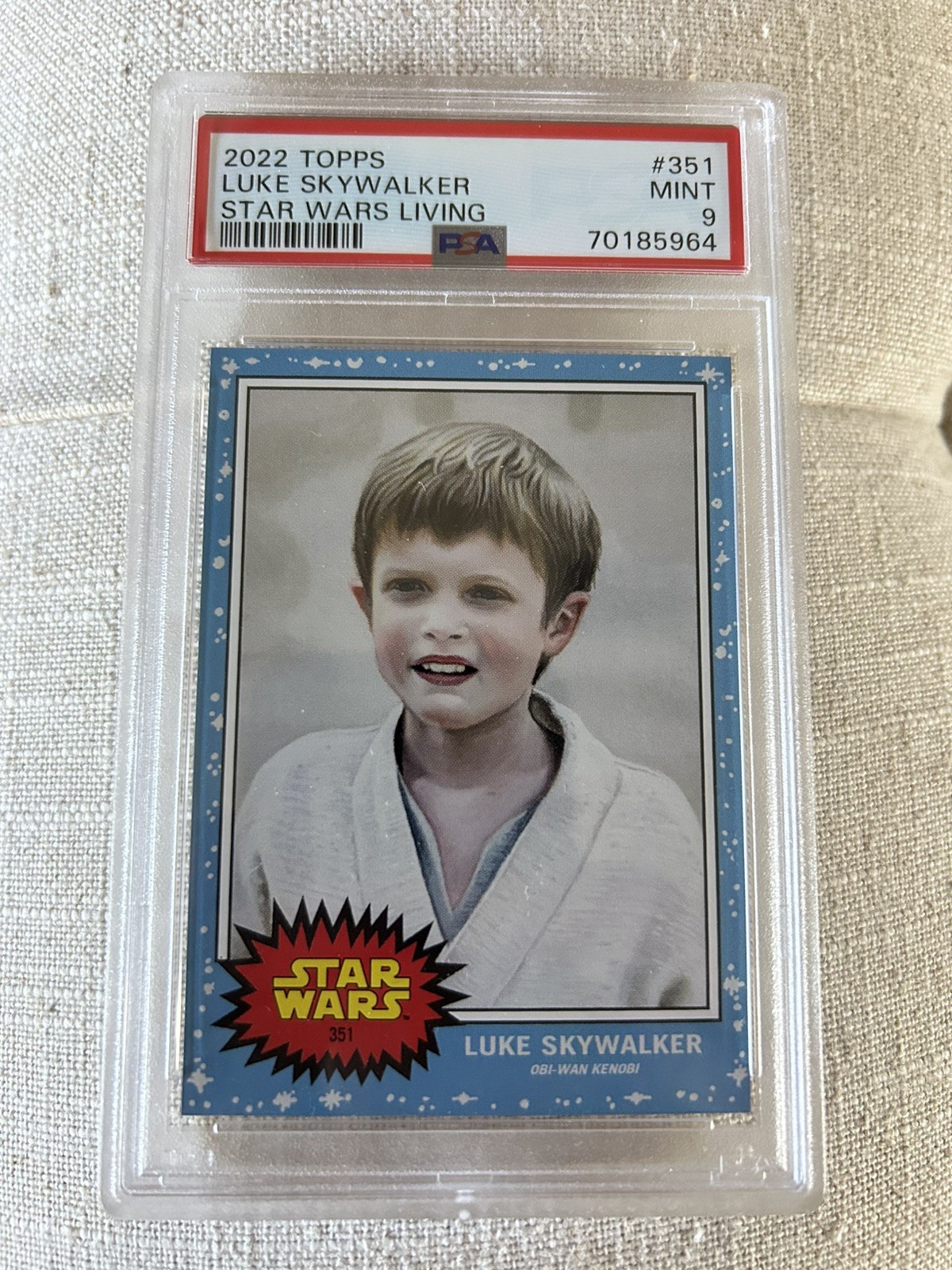 2022 Topps Living #351 Luke Skywalker PSA 9 Star Wars