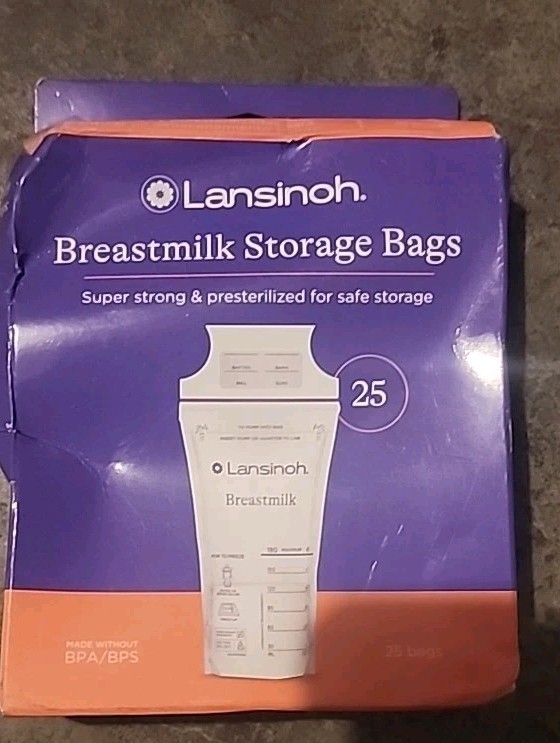 Lansinoh Breastmilk Flat Freezer Storage Bags 50 Bags