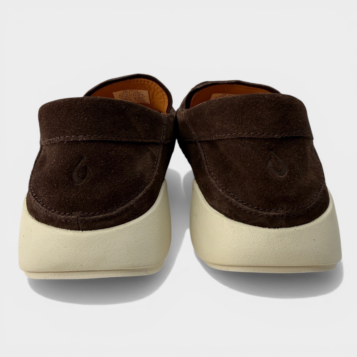 OluKai Kaa Loafer Mens 11D Dark Wood Suede Slip On Comfort  display picture 2