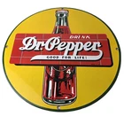 Vintage Dr Pepper Porcelain Sign - Beverage Collection Man Cave Bar Gas Sign