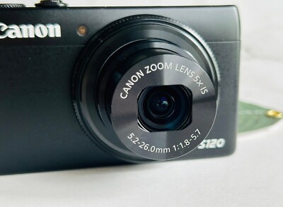 Canon PowerShot S120 Point-and-Shoot Camera - Black, F/1.8 Canon PowerShot S120 Point-and-Shoot Camera - Black, F/1.8
