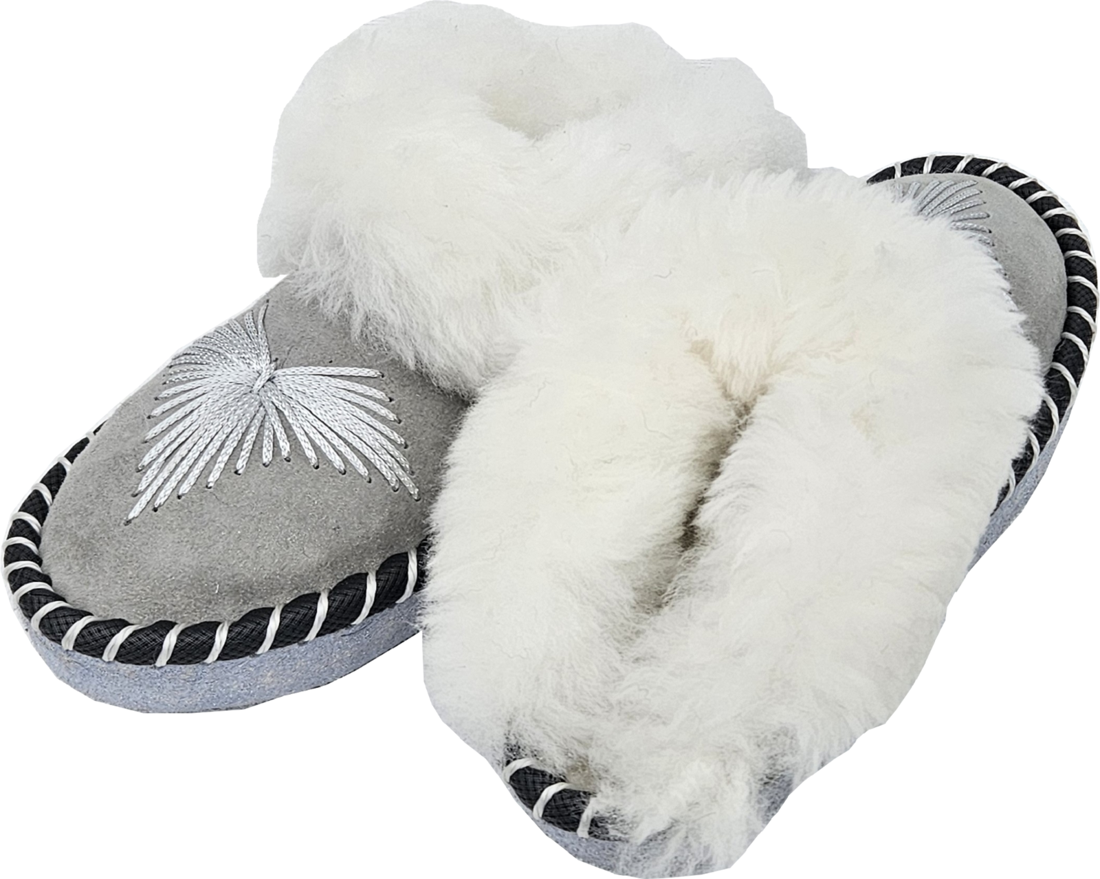 APL Pelliccia di agnello cialde mules pantofole taglia 40 NUOVE pelle di pecora pelle fatte a mano