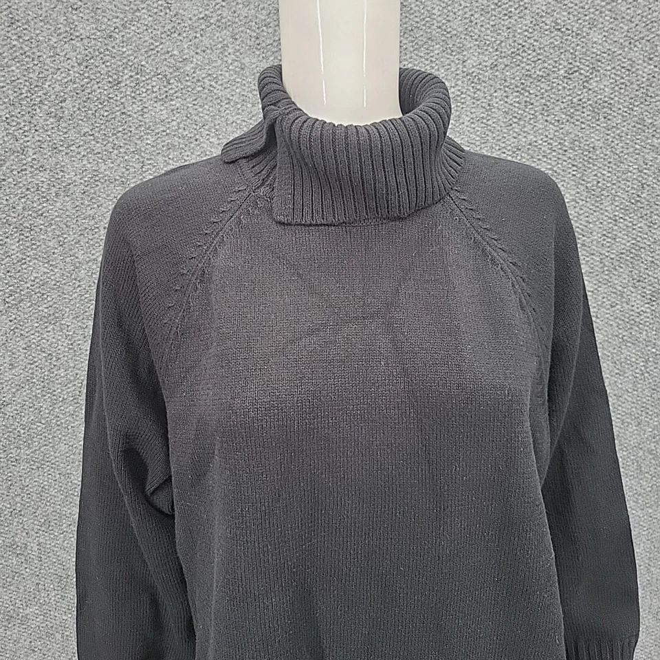 Isaac Mizrahi Live 时尚分体高领套衫毛衣 X-大号黑色 — 第 4/4 张图片