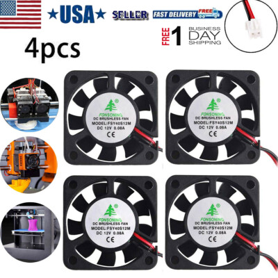 4X DC 12V Quiet Cooling Fan Heatsink Fan for Desktop PC Computer Case 40X40X10mm
