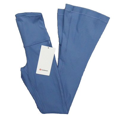 New Lululemon Size 0 Align Rib Mini Flare Pant Regular 32'' OASB Oasis Blue $128