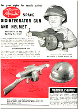 Vintage Space Disintegrator Toy Ray Gun Fridge LARGE MAGNET 2.5" x 3.5" tin