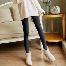 Flawless Jambes Faux Translucide Polaire Chaud Collants Stretch Serré Bas Slim