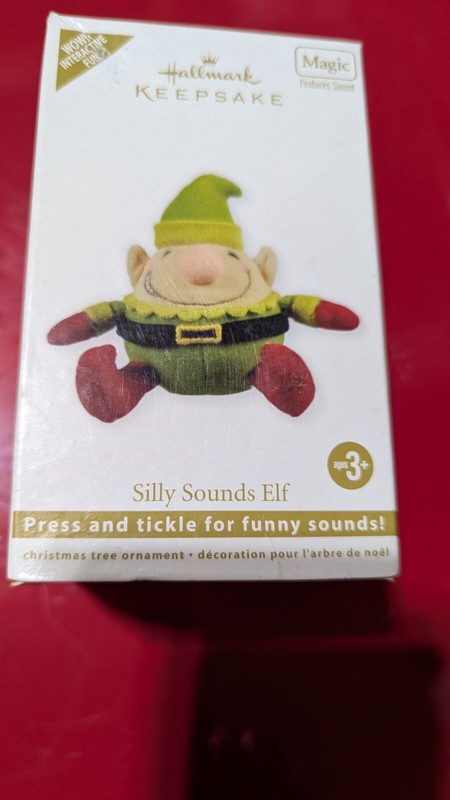 Silly Sounds Elf Press and Tickle For Funny Sounds Hallmark Keepsake