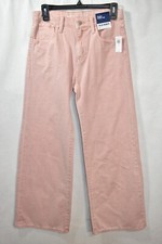 Old Navy Jeans Size 16 Pink Baggy Wide leg Adjustable Waist Girl's