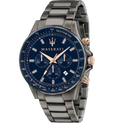 Maserati Sfida R8873640001 Gunmetal Blau Chronograph 44mm Herrenuhr - Bild 1 von 4