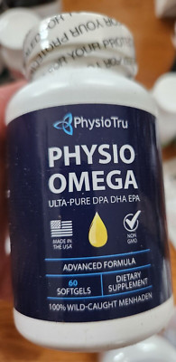 PhysioTru Physio Omega Ultra Pure DPA DHA Avanced Formula 60 Softgel EXP: 2027