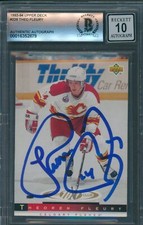 1993/94 Upper Deck #229 Theo Fleury Beckett Authentic Signed Auto 10 *2879