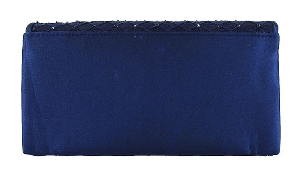 ADRIANNA PAPELL Sigrid Navy Blue Clutch Bag Msrp 92.00