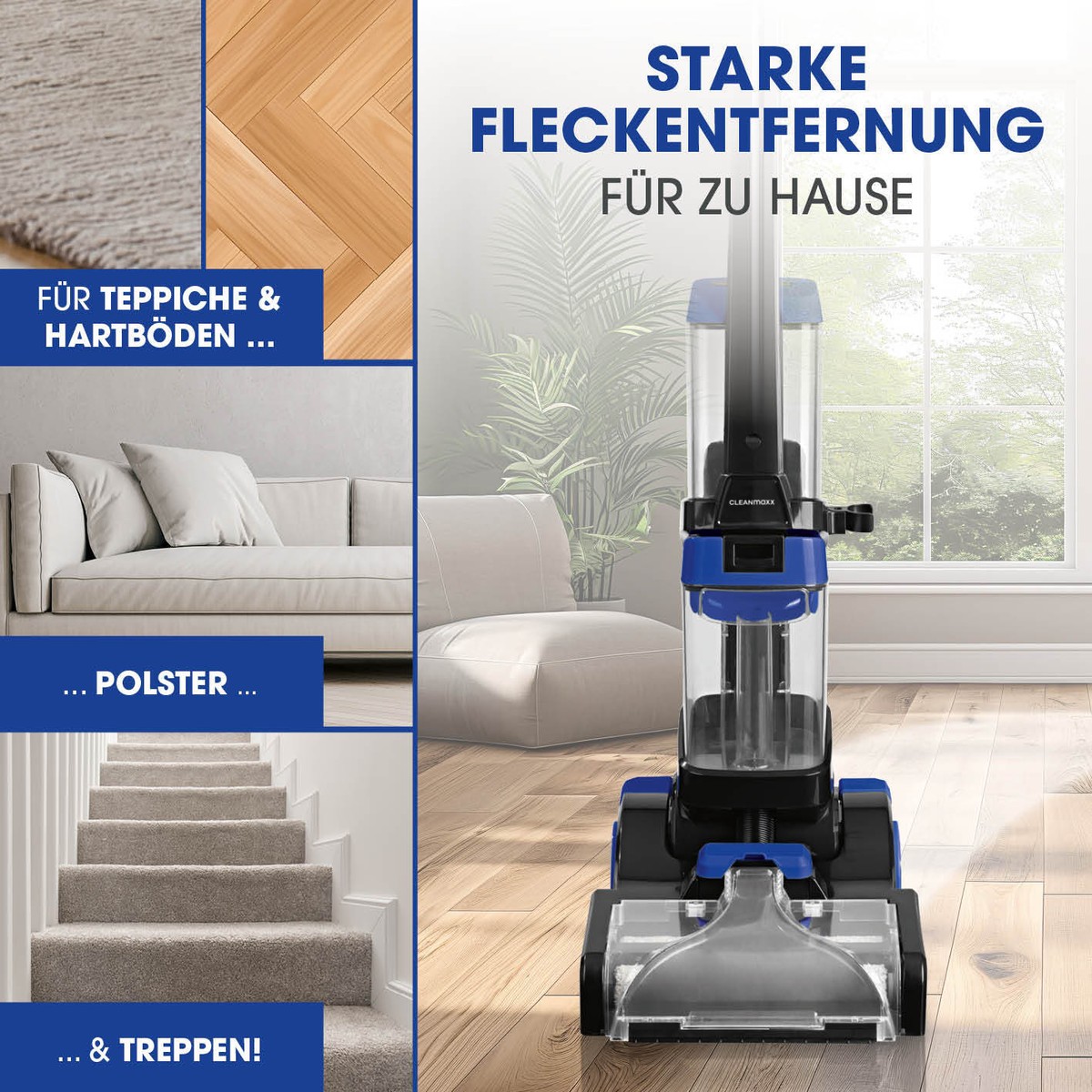 HAUSHOF Waschsauger Teppichreiniger, StainZapper Fleckenreiniger