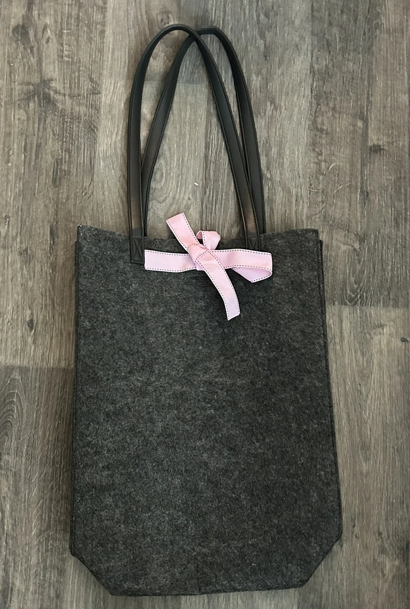 New Wacoal Pink Ribbon Breast Cancer Awareness Dark Gray Tote Bag