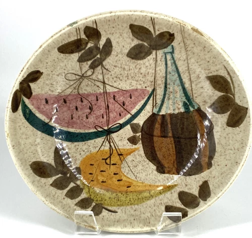 Red Wing Pottery Tampico Hanging Melons & Wine 8” Vegetable Serving Bowl MCM