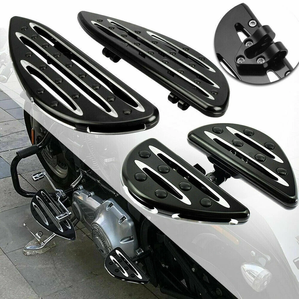 FRONT + REAR FOOTBOARDS FLOORBOARDS BOARDS FOR HARLEY TOURING ROAD KING GLIDE - Image 4 of 4