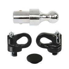 LABLT Gooseneck Ball & Safety Chain Anchor Kit Puck System 2-5/16" 38000 lbs