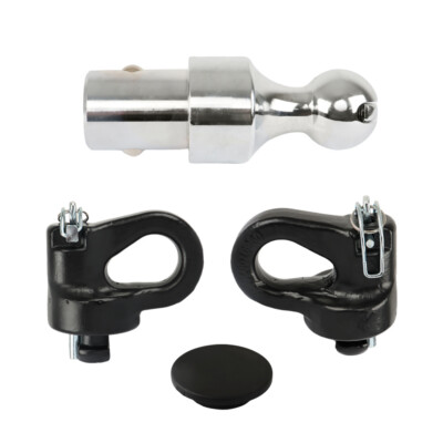 LABLT Gooseneck Ball & Safety Chain Anchor Kit Puck System 2-5/16'' 38000 lbs