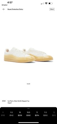 Adidas Stan Smith Dipped Beyonce Ivy Park Ivy Heart SZ 11.5