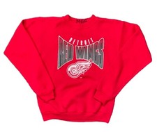 Vintage Detroit Red Wings Crewneck Sweatshirt Logo 7 Sz S Hockey Made In USA 90s