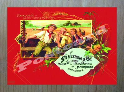Historic W.H.Heering Harvesting Machinery Co Advertising Postcard