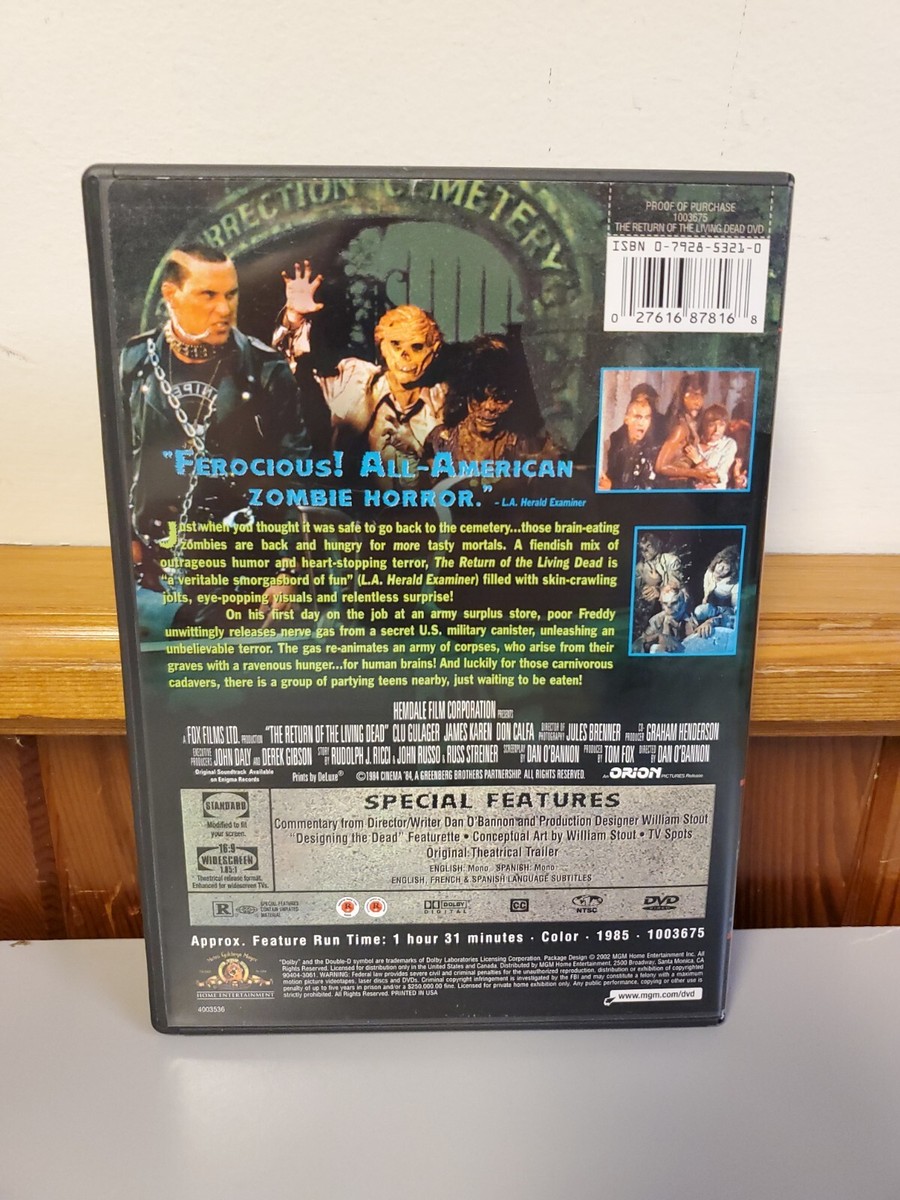 The Return of the Living Dead (1985) [DVD] Like New Condition | eBay