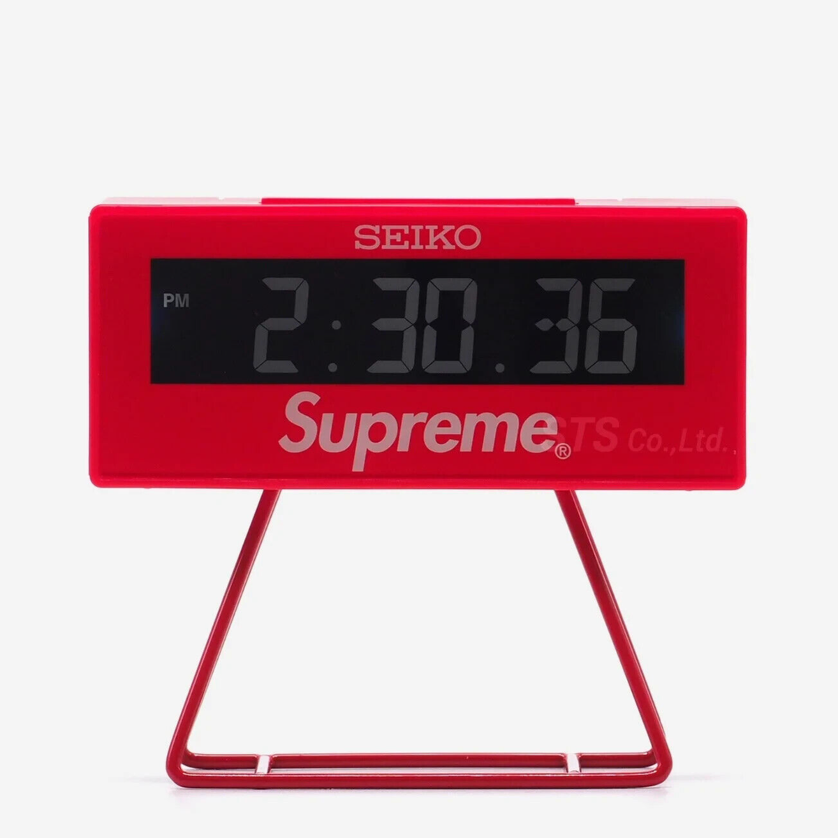 Supreme × SEIKO Marathon Clock Red Digital QHL905RL with 2