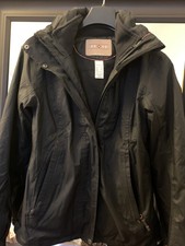 Quechua Black Women’s Rain Coat Size Xs With Fleece Lining Inside