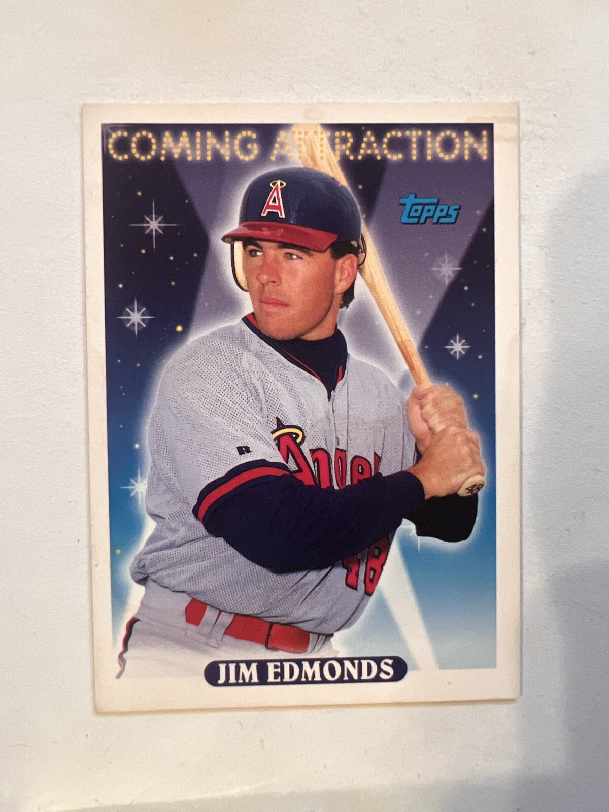 1993 Topps #799 Jim Edmonds, California Angels Coming Attractions Rookie RC