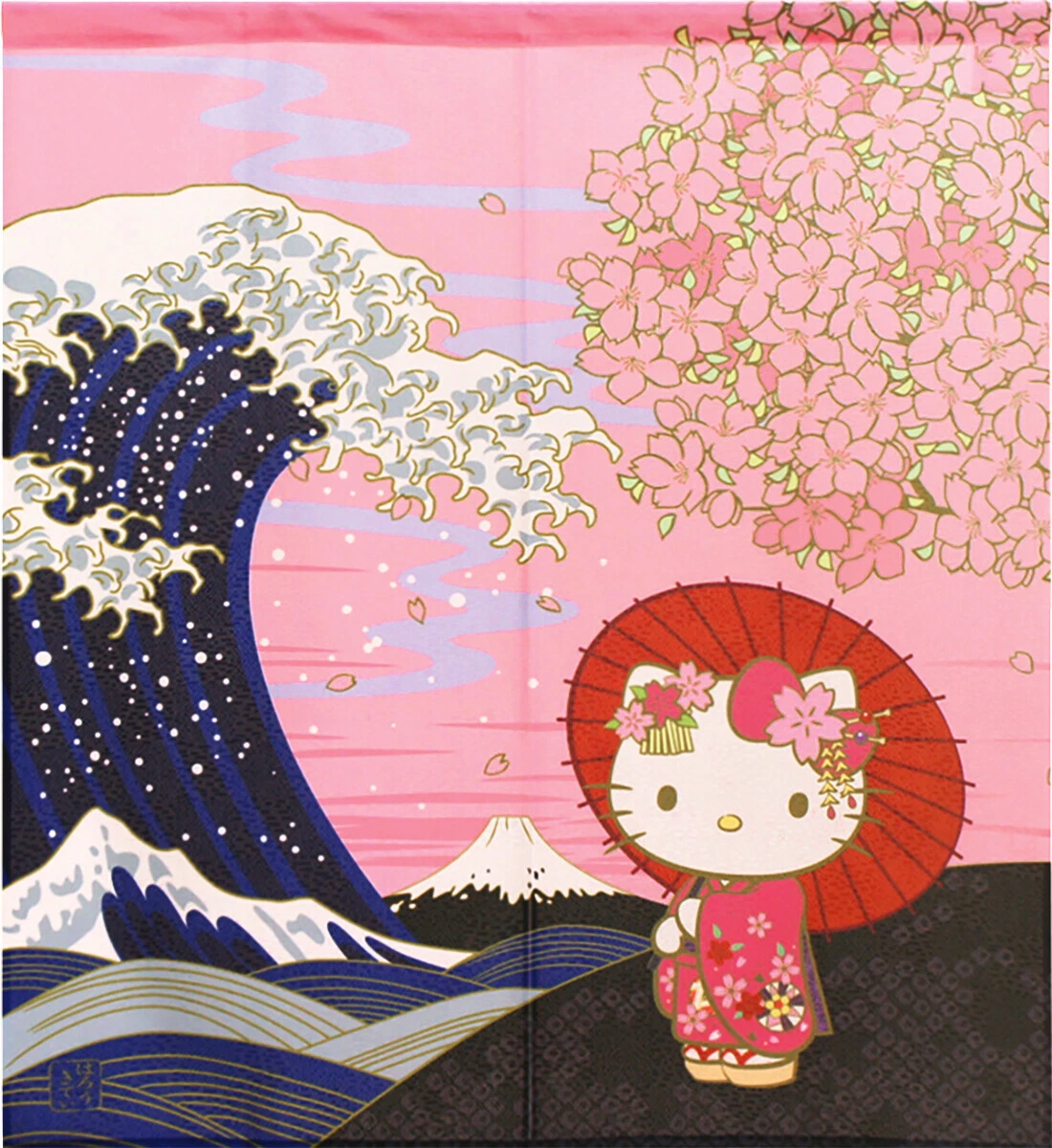 Noren Sanrio "Hello Kitty Japanese Scenery" Wall