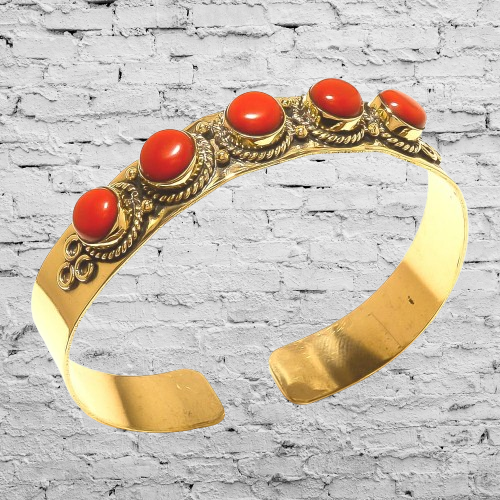 Pulseras ajustables de latón coral 925 de plata tibetana para mujer y hombre joyería - Imagen 12 de 14